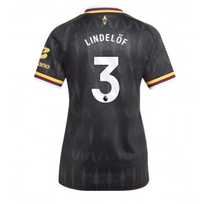 Aston Villa Victor Lindelof #3 Replika Bortatröja Damer 2026-27 Kortärmad